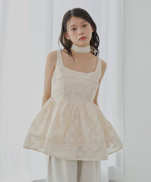 Chico | 【SALON by Chico】アシメリボンボリュームフラワーキャミチュニック(チュニック)