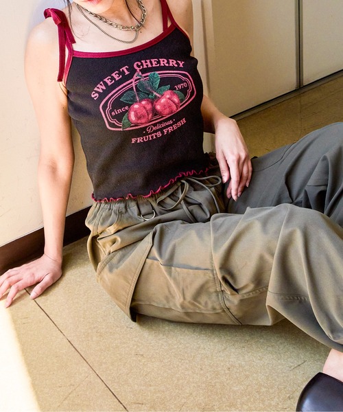 クラネ⭐フリンジキャミソール CLANE（クラネ）の「【CLANE/クラネ】FRINGE CAMISOLE ALL IN
