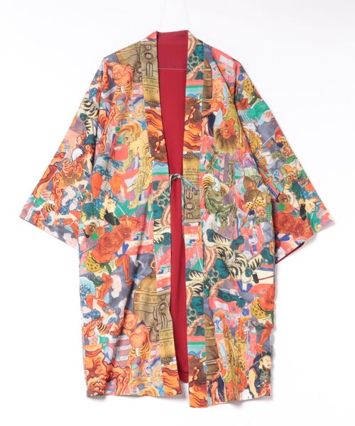 倭物やカヤ(ワモノヤカヤ)の「【倭物やカヤ】着る、NIPPON ART 浮世色メンズ羽織(カーディガン/ボレロ・メンズ・その他1/その他2/その他3/その他4・FREE)」の4枚目の写真