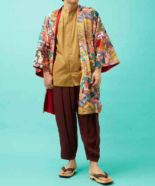 倭物やカヤ(ワモノヤカヤ)の「【倭物やカヤ】着る、NIPPON ART 浮世色メンズ羽織(カーディガン/ボレロ・メンズ・その他1/その他2/その他3/その他4・FREE)」の14枚目の写真