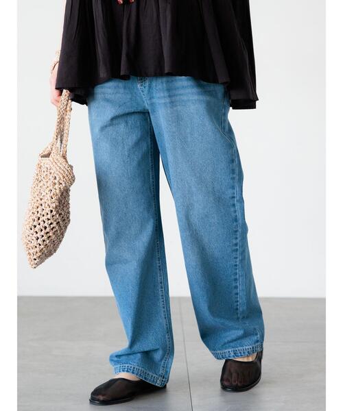 Lugnoncure（ルノンキュール）の「ストレートデニムパンツ（その他パンツ・レディース・グレー/オフホワイト/サックスブルー・L/M）」の3枚目の写真