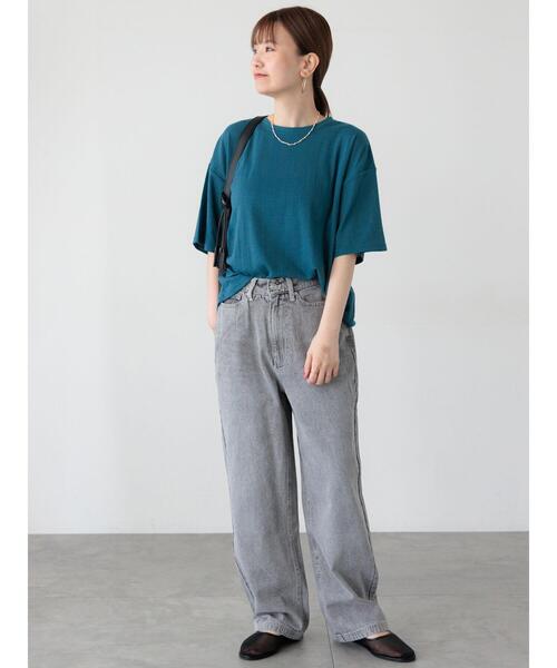 Lugnoncure（ルノンキュール）の「ストレートデニムパンツ（その他パンツ・レディース・グレー/オフホワイト/サックスブルー・L/M）」の5枚目の写真