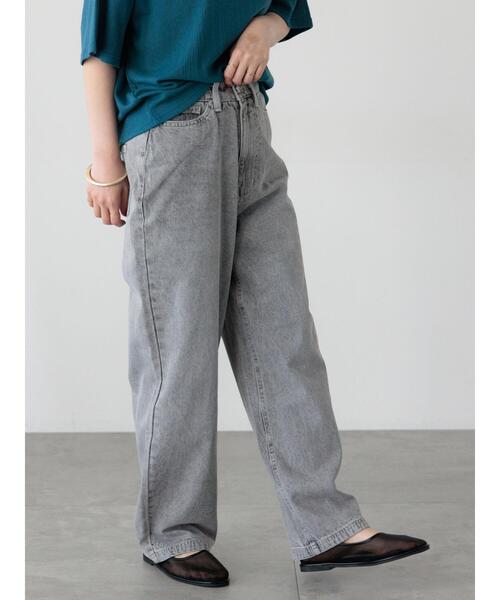 Lugnoncure（ルノンキュール）の「ストレートデニムパンツ（その他パンツ・レディース・グレー/オフホワイト/サックスブルー・L/M）」の6枚目の写真