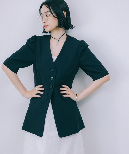 新品未使用　BABYLONE╳柳橋唯さんコラボ　パフスリーブジャケット　38 BABYLONE（バビロン）の「【柳橋唯さんコラボアイテム】【追加