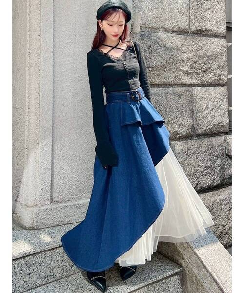 RESEXXY(リゼクシー)の「チュールボリュームスカート(スカート・レディース・ブラック/インディゴブルー・FREE)」の10枚目の写真