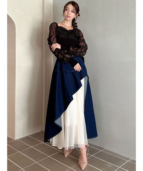 RESEXXY(リゼクシー)の「チュールボリュームスカート(スカート・レディース・ブラック/インディゴブルー・FREE)」の14枚目の写真