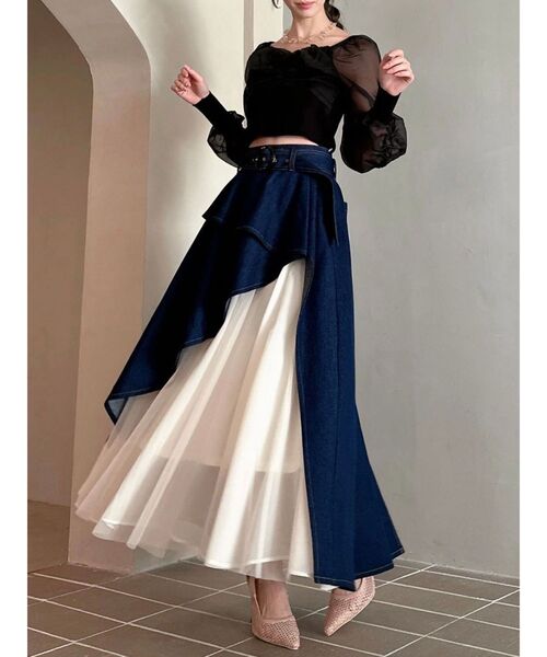 RESEXXY(リゼクシー)の「チュールボリュームスカート(スカート・レディース・ブラック/インディゴブルー・FREE)」の16枚目の写真