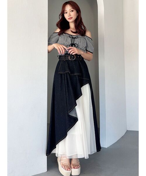 RESEXXY（リゼクシー）の「チュールボリュームスカート（スカート・レディース・ブラック/インディゴブルー・FREE）」の8枚目の写真