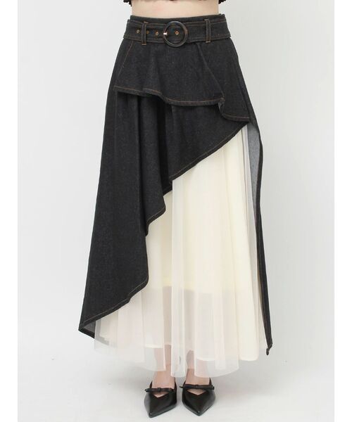 RESEXXY（リゼクシー）の「チュールボリュームスカート（スカート・レディース・ブラック/インディゴブルー・FREE）」の9枚目の写真