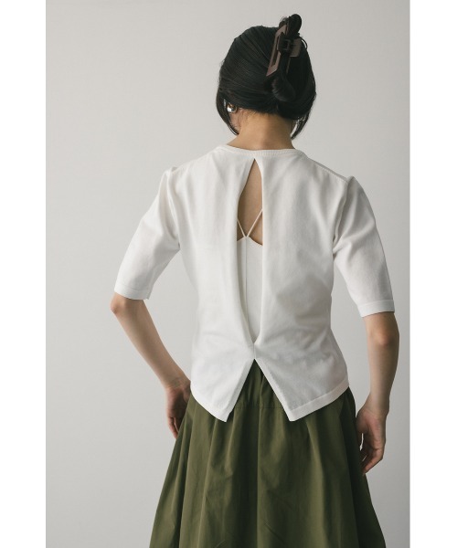STYLE MIXER バックスリットニット ivory STYLEMIXER（スタイルミキサー）の「バックスリットニットトップ