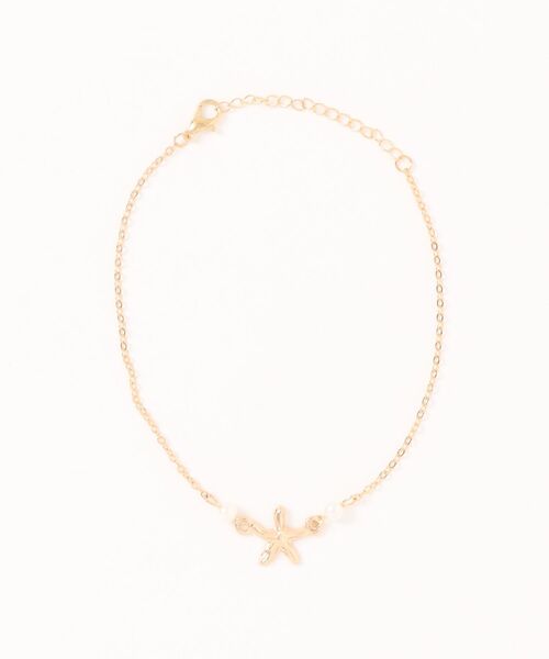 Mayree（メイリー）の「【float】ヒトデ×ミニパールビーズ デザイン シンプル アンクレット（アンクレット・レディース・ゴールド/シルバー・FREE）」の4枚目の写真