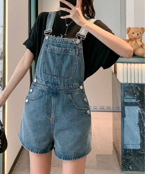 Darichリボンレザーショートサロペット リボンレザーショートサロペット – Darich (ダーリッチ) - パンツ
