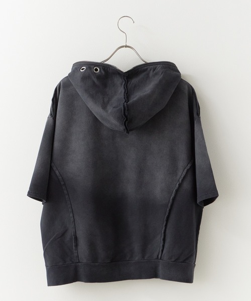 SUGGESTION/サジェッション グランジ加工ZIPプルパーカー（パーカー
