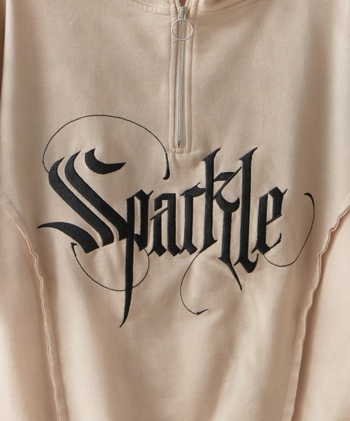 SUGGESTION（サジェッション）の「SUGGESTION/サジェッション グランジ加工ZIPプルパーカー（パーカー・メンズ・ブラック/ベージュ/パープル・L/M）」の8枚目の写真