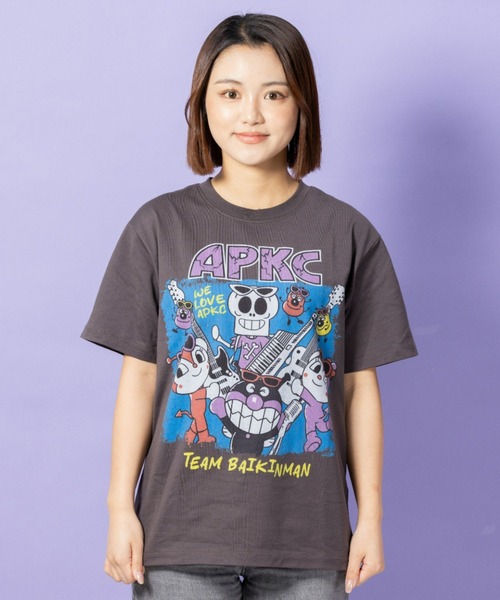 tシャツ ヴィンテージライクばいきんまんROCK半袖Tシャツ 大人 レディース ヴィンテージライクばいきんまんROCK半袖Tシャツ 大人（Tシャツ