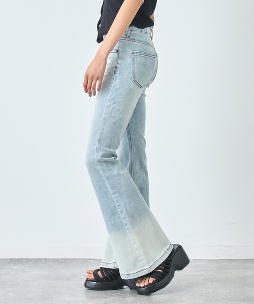 ANAP（アナップ）の「ストレッチ フレア デニム パンツ（デニムパンツ・レディース・ライトブルー/ブラック・S/M）」の11枚目の写真