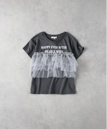 Right-on（ライトオン）の「【VIVIAN BLUE】チュールドッキングＴシャツ（Tシャツ/カットソー・キッズ）」