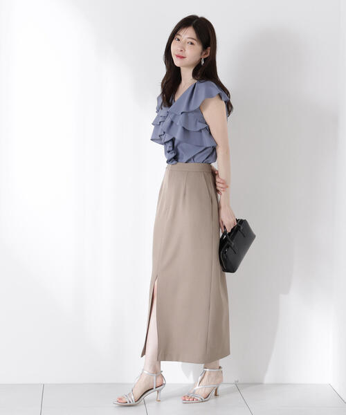 PROPORTION BODY DRESSING(プロポーションボディドレッシング)の「フリル半袖ブラウス / 1215110600(シャツ/ブラウス・レディース・ホワイト/グレー・FREE)」の8枚目の写真