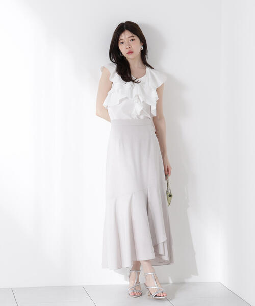 PROPORTION BODY DRESSING(プロポーションボディドレッシング)の「フリル半袖ブラウス / 1215110600(シャツ/ブラウス・レディース・ホワイト/グレー・FREE)」の15枚目の写真