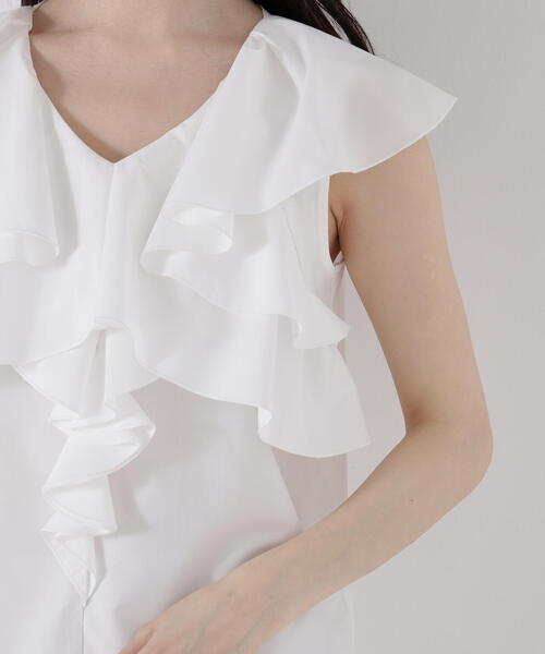PROPORTION BODY DRESSING(プロポーションボディドレッシング)の「フリル半袖ブラウス / 1215110600(シャツ/ブラウス・レディース・ホワイト/グレー・FREE)」の22枚目の写真