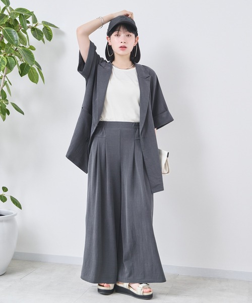 KATHARINE ROSS(キャサリンロス)の「【KATHARINE ROSS】サラらくジャケット(テーラードジャケット・レディース・ブラック/チャコールグレー・MEDIUM)」の20枚目の写真