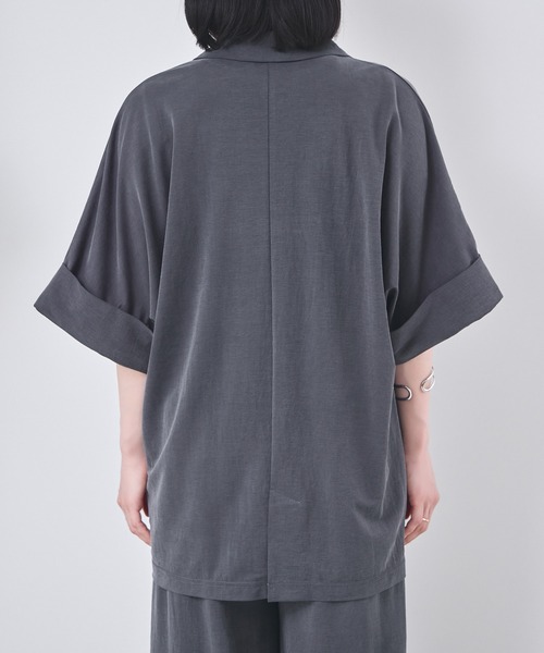 KATHARINE ROSS(キャサリンロス)の「【KATHARINE ROSS】サラらくジャケット(テーラードジャケット・レディース・ブラック/チャコールグレー・MEDIUM)」の12枚目の写真