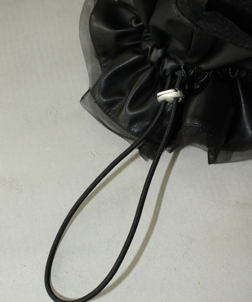 MAISON CHUCLLA（メゾンチュクラ）の「【MAISON CHUCLLA】チュールコンビ レザーライクシュシュ chaj25s01（シュシュ・レディース・ブラック・FREE）」の20枚目の写真