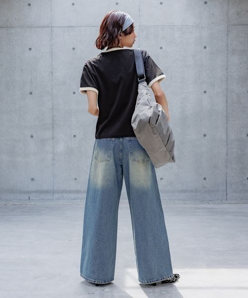 PAGEBOY（ページボーイ）の「リンガーロゴTシャツ（Tシャツ/カットソー・レディース・ブラック/オフホワイト/レッド系その他・FREE）」の10枚目の写真