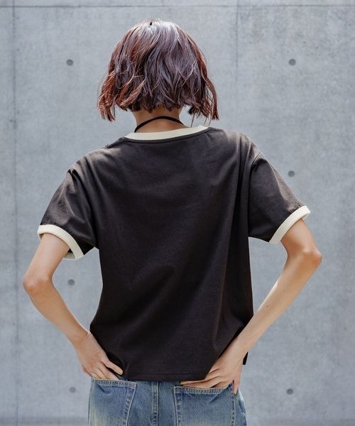 ダメージデニム.リンガーTEE 専用です。 セール】リンガーロゴTシャツ（Tシャツ/カットソー）｜PAGEBOY