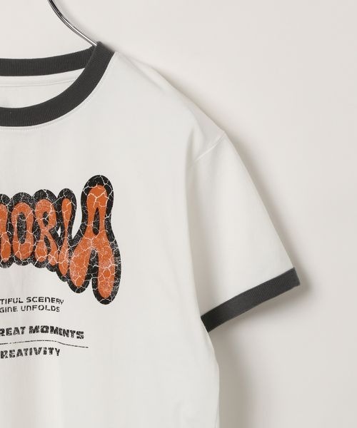 PAGEBOY（ページボーイ）の「リンガーロゴTシャツ（Tシャツ/カットソー・レディース・ブラック/オフホワイト/レッド系その他・FREE）」の18枚目の写真