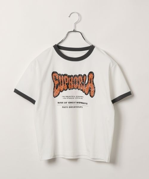 PAGEBOY（ページボーイ）の「リンガーロゴTシャツ（Tシャツ/カットソー・レディース・ブラック/オフホワイト/レッド系その他・FREE）」の16枚目の写真