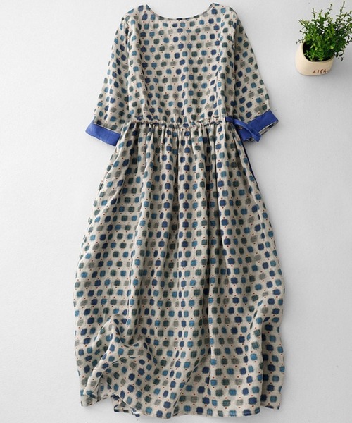【NVY】2サイズ⭐️ Sustainableリボンプリントワンピース⭐️未開封 スナイデル SNIDEL 【00サイズあり】Sustainableリボンプリント