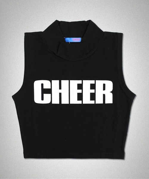 CHEER(チアー)の「ノースリーブショート丈ハイネックTOPS(Tシャツ/カットソー・レディース・ブラック/ホワイト・S/M/L)」の4枚目の写真