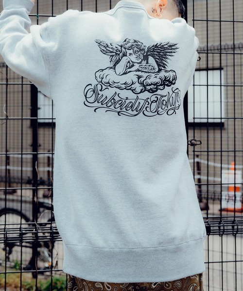 Subciety（サブサエティ）の「Angevil sweatshirt（スウェット・メンズ・ネイビー/ブラック/グレー・XX-LARGE/X-LARGE/LARGE/MEDIUM/SMALL）」の2枚目の写真