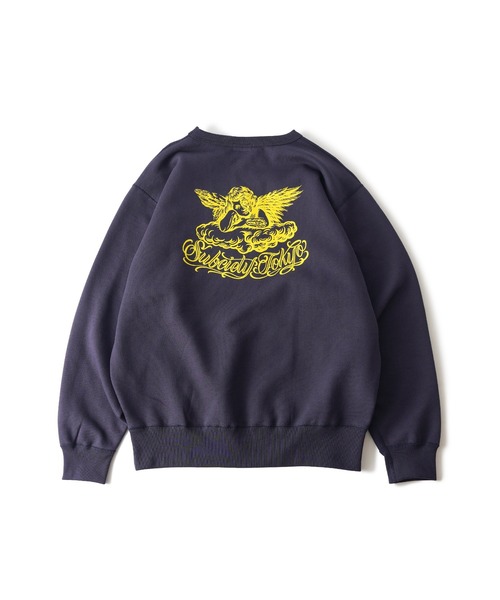Subciety（サブサエティ）の「Angevil sweatshirt（スウェット・メンズ・ネイビー/ブラック/グレー・XX-LARGE/X-LARGE/LARGE/MEDIUM/SMALL）」の16枚目の写真