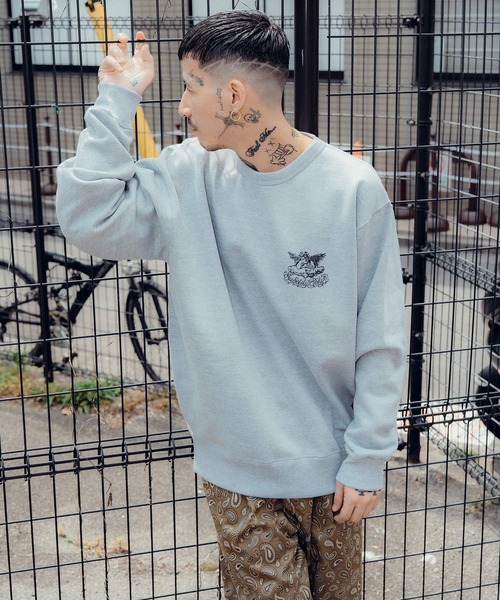 Subciety（サブサエティ）の「Angevil sweatshirt（スウェット・メンズ・ネイビー/ブラック/グレー・XX-LARGE/X-LARGE/LARGE/MEDIUM/SMALL）」の6枚目の写真