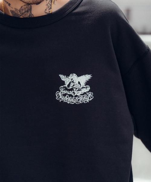 Subciety（サブサエティ）の「Angevil sweatshirt（スウェット・メンズ・ネイビー/ブラック/グレー・XX-LARGE/X-LARGE/LARGE/MEDIUM/SMALL）」の15枚目の写真