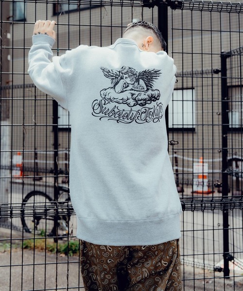 Subciety（サブサエティ）の「Angevil sweatshirt（スウェット・メンズ・ネイビー/ブラック/グレー・XX-LARGE/X-LARGE/LARGE/MEDIUM/SMALL）」の5枚目の写真