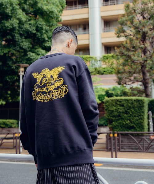 Subciety（サブサエティ）の「Angevil sweatshirt（スウェット・メンズ・ネイビー/ブラック/グレー・XX-LARGE/X-LARGE/LARGE/MEDIUM/SMALL）」の8枚目の写真