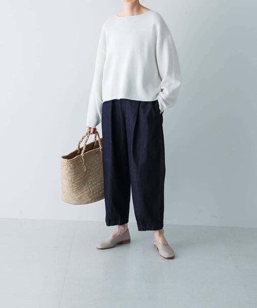 かぐれ（カグレ）の「デニムクロップドパンツ（デニムパンツ・レディース・インディゴブルー・FREE）」の7枚目の写真