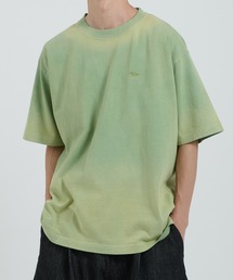 フェードスプレー加工 ロゴ刺繍Tシャツ