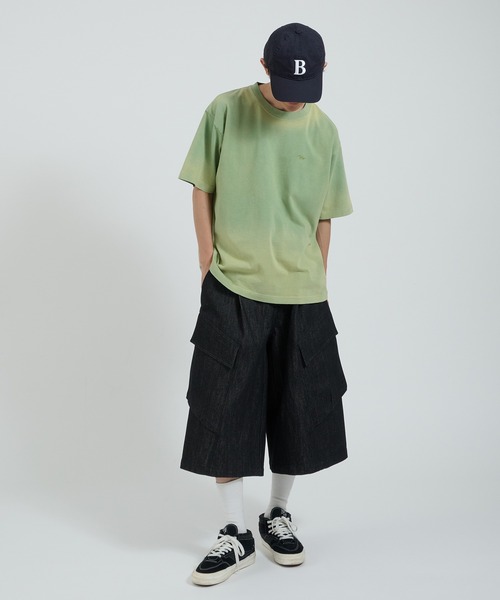 Perushu(ペルーシュ)の「フェードスプレー加工 ロゴ刺繍Tシャツ(Tシャツ/カットソー・メンズ・ブラウン/オフホワイト/オリーブ/ブラック・MEDIUM/LARGE)」の17枚目の写真