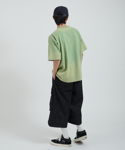 Perushu(ペルーシュ)の「フェードスプレー加工 ロゴ刺繍Tシャツ(Tシャツ/カットソー・メンズ・ブラウン/オフホワイト/オリーブ/ブラック・MEDIUM/LARGE)」の14枚目の写真