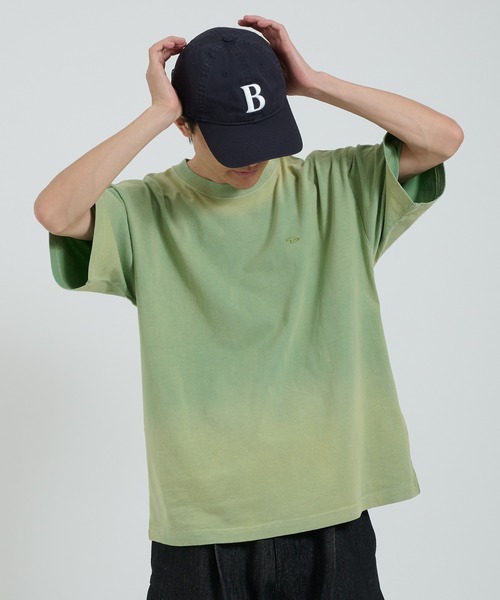 Perushu(ペルーシュ)の「フェードスプレー加工 ロゴ刺繍Tシャツ(Tシャツ/カットソー・メンズ・ブラウン/オフホワイト/オリーブ/ブラック・MEDIUM/LARGE)」の19枚目の写真