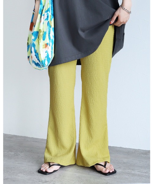 reca（レカ）の「カラーフレアパンツ（その他パンツ・レディース・ブラック/アイボリー/イエロー/ブルー・FREE）」の4枚目の写真