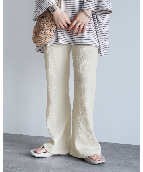 reca（レカ）の「カラーフレアパンツ（その他パンツ・レディース・ブラック/アイボリー/イエロー/ブルー・FREE）」の2枚目の写真