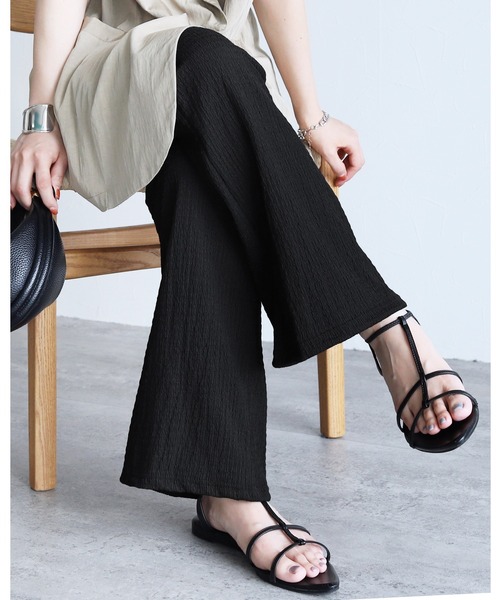 reca（レカ）の「カラーフレアパンツ（その他パンツ・レディース・ブラック/アイボリー/イエロー/ブルー・FREE）」の3枚目の写真