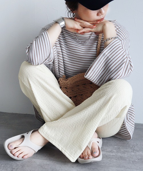 reca（レカ）の「カラーフレアパンツ（その他パンツ・レディース・ブラック/アイボリー/イエロー/ブルー・FREE）」の8枚目の写真