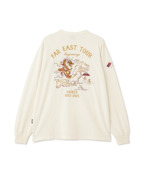 AVIREX（アヴィレックス）の「《SOUVENIR COLLECTION》WASHED T-SHIRT "FAR EAST TOUR" / ウォッシュド 長袖Tシャツ "ファーイーストツアー" / AVIREX / アヴィレックス（Tシャツ/カットソー・メンズ・オフホワイト/ネイビー・XX-LARGE/X-LARGE/LARGE/MEDIUM）」の17枚目の写真