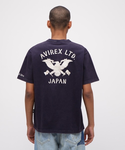 AVIREX（アヴィレックス）の「《SOUVENIR COLLECTION》WASHED T-SHIRT "FAR EAST TOUR" / ウォッシュド 長袖Tシャツ "ファーイーストツアー" / AVIREX / アヴィレックス（Tシャツ/カットソー・メンズ・オフホワイト/ネイビー・XX-LARGE/X-LARGE/LARGE/MEDIUM）」の13枚目の写真